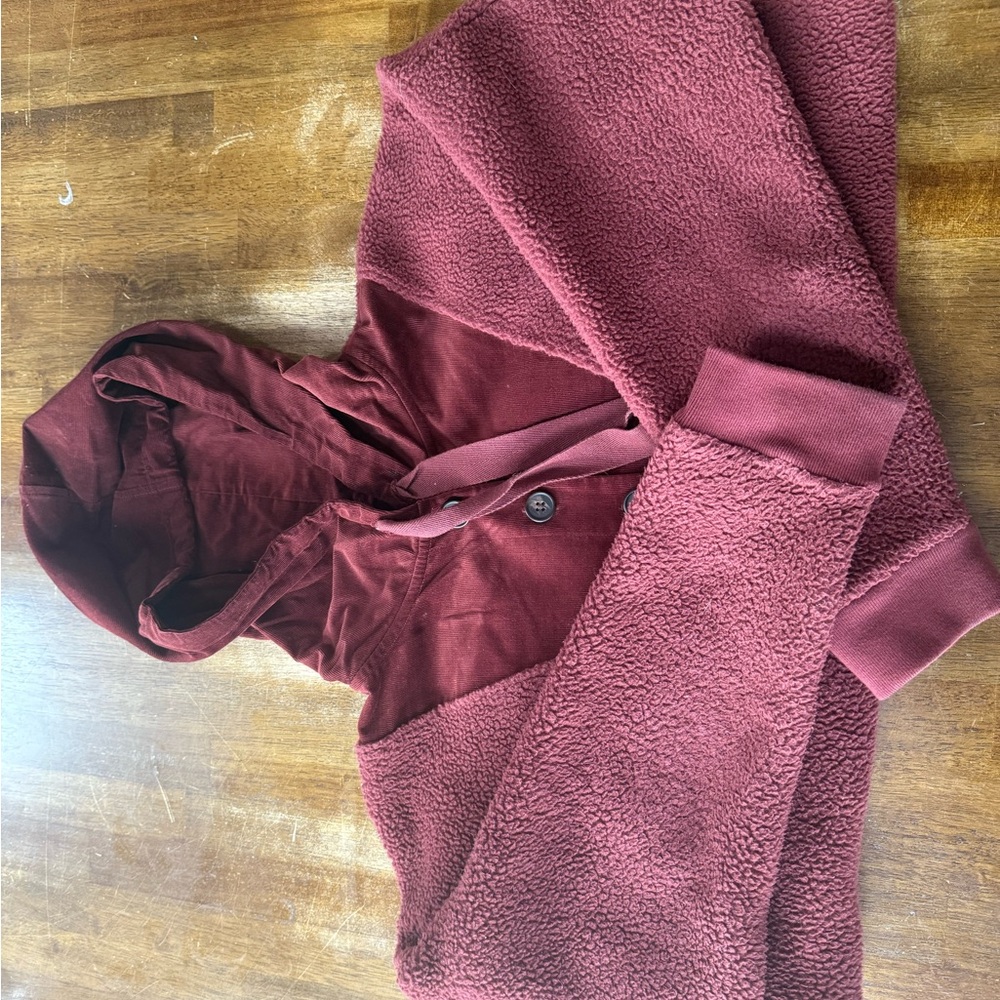 Madewell Burgundy Hooded Sweatshirt